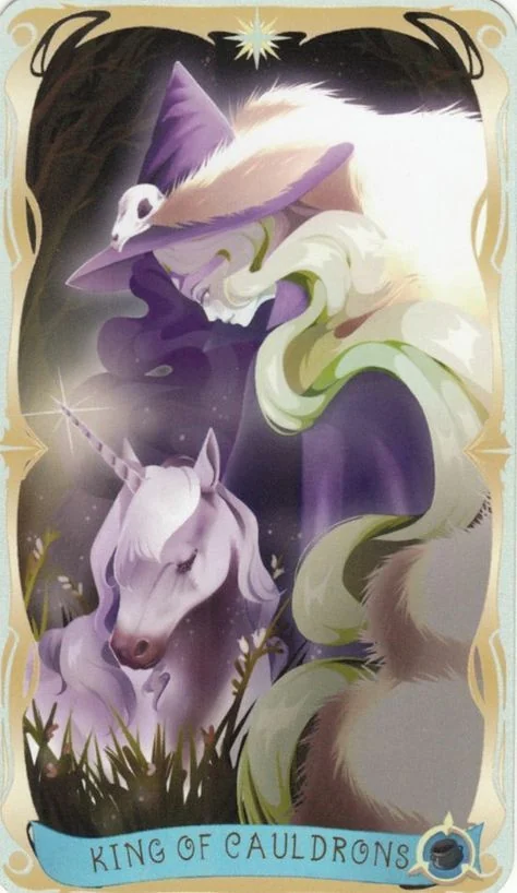 King of Cauldrons - Believing Heart Tarot card King of Cauldrons card from the Believing Heart Tarot deck
