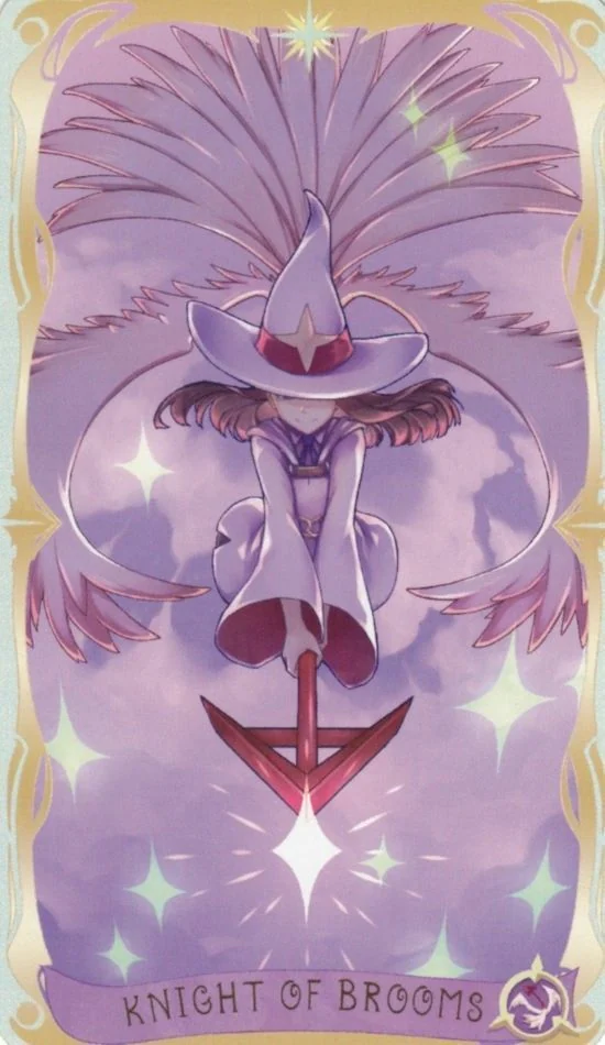Knight of Brooms card from the Believing Heart Tarot deck