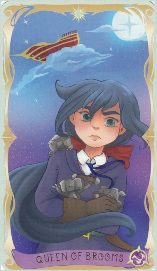 Queen of Brooms card from the Believing Heart Tarot deck