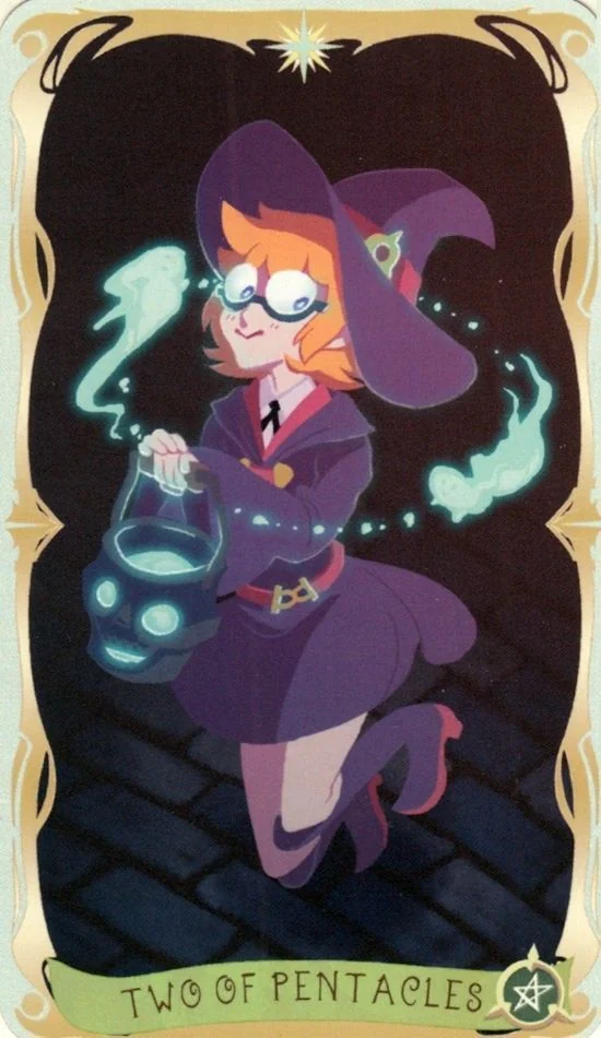 2 of Pentacles card from the Believing Heart Tarot deck