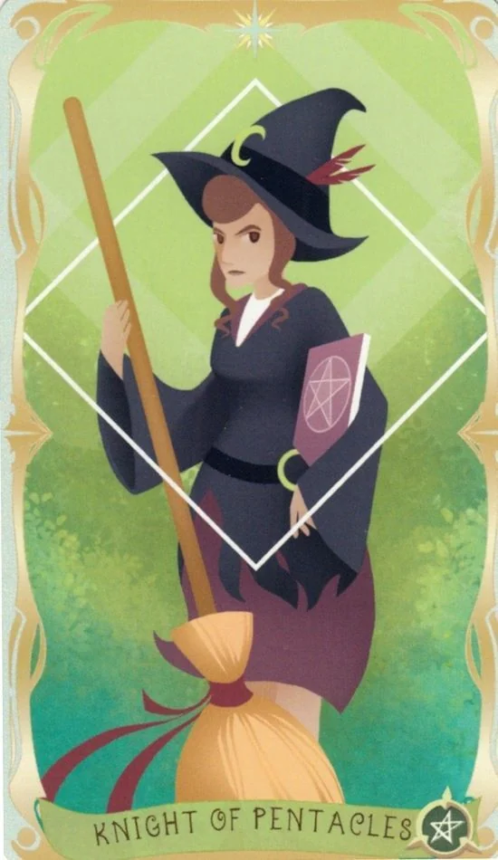 Knight of Pentacles card from the Believing Heart Tarot deck