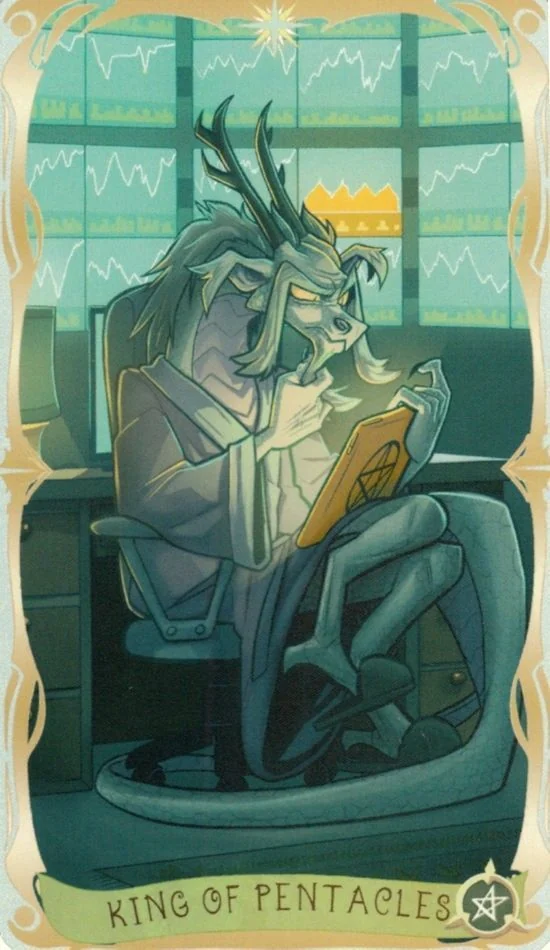 King of Pentacles card from the Believing Heart Tarot deck