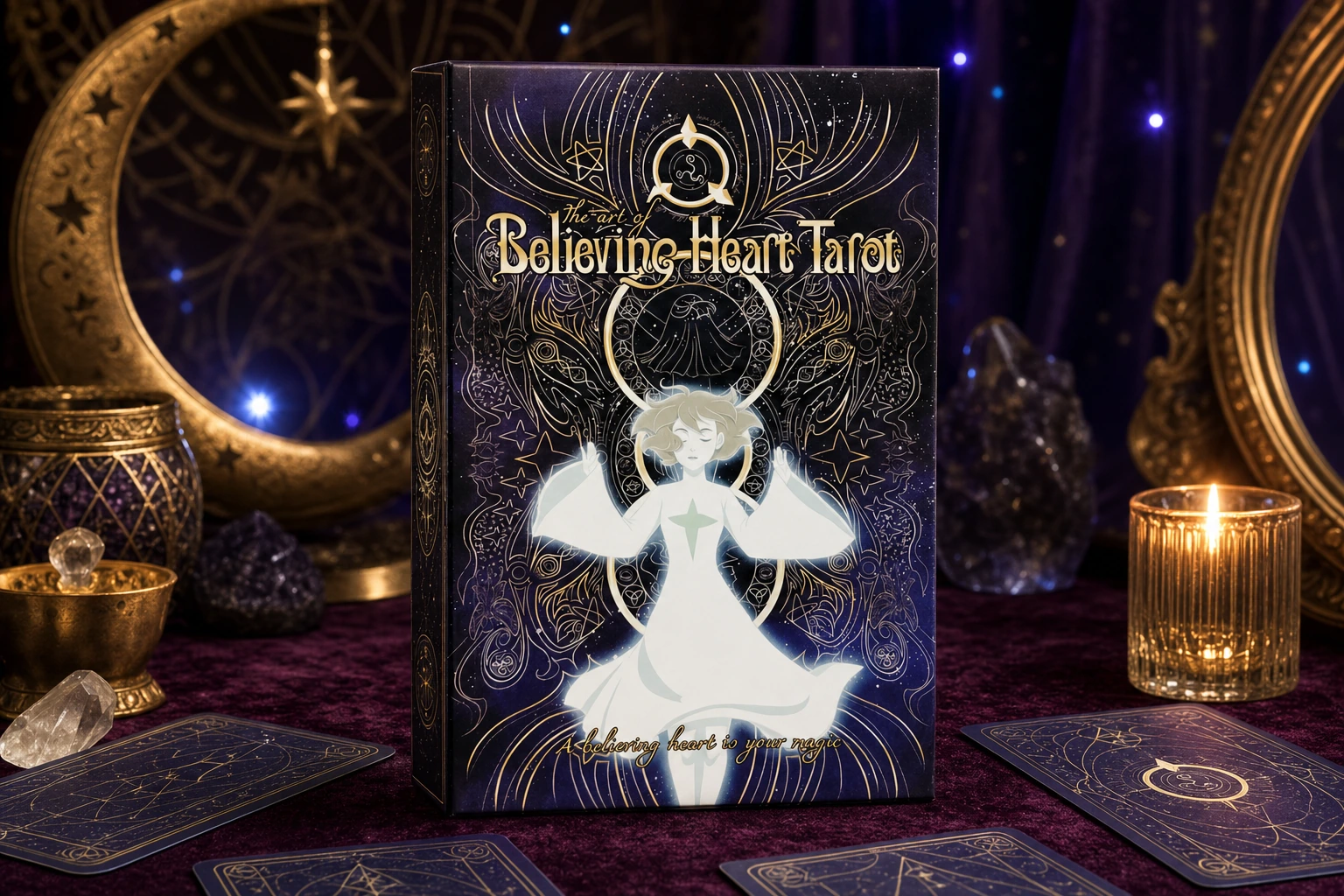 Believing Heart Tarot GPT Image 2 final CTA image Believing Heart Tarot GPT Image 2 product box lifestyle image