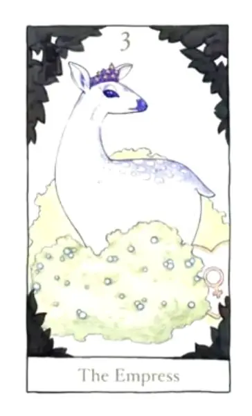 The Empress card from the The Birdqueen Tarot deck