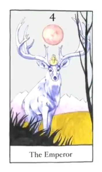 The Emperor card from the The Birdqueen Tarot deck