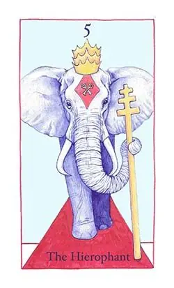 The Hierophant card from the The Birdqueen Tarot deck
