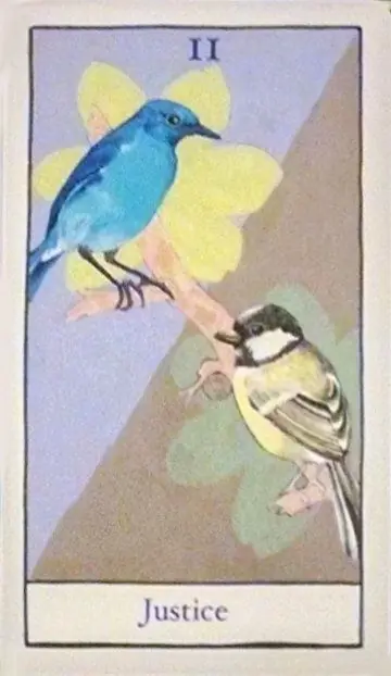 Justice card from the The Birdqueen Tarot deck