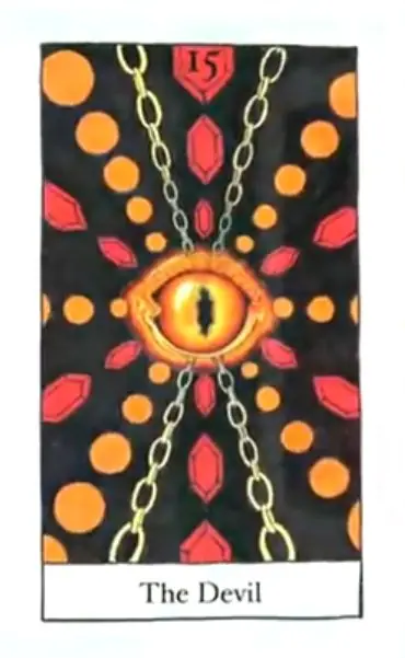 The Devil card from the The Birdqueen Tarot deck