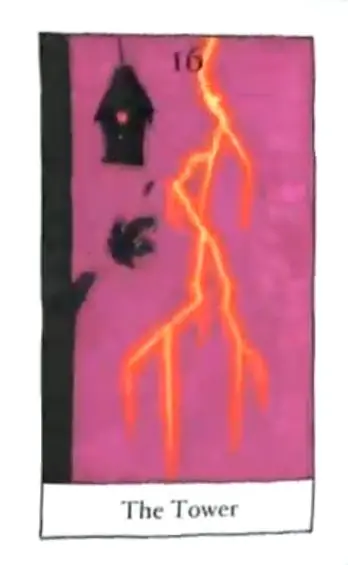 The Tower card from the The Birdqueen Tarot deck