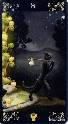 Black Cats Tarot Review 11 Eight of Cups from Black Cats Tarot