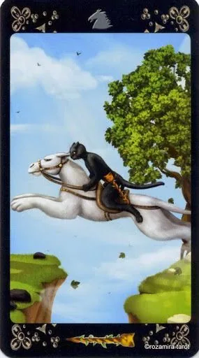 Black Cats Tarot Review 17 Four of Wands from Black Cats Tarot