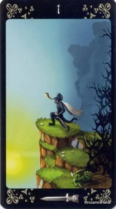 Black Cats Tarot Review 19 Ace of Swords from Black Cats Tarot
