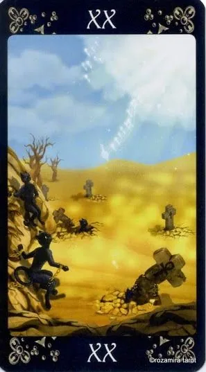 Judgement card from the Black Cats Tarot deck