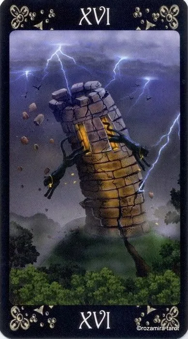 Black Cats Tarot Review 5 The Tower from Black Cats Tarot
