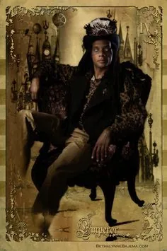 The Lovers card from The Black Ibis Tarot