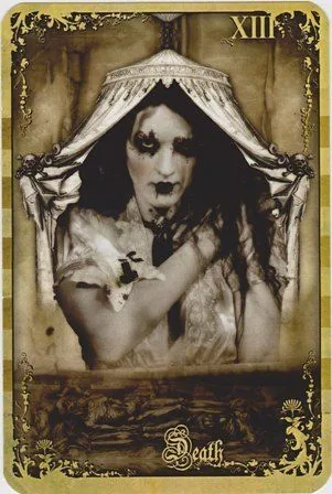 Death card from The Black Ibis Tarot
