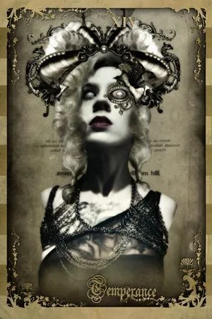 Temperance card from The Black Ibis Tarot