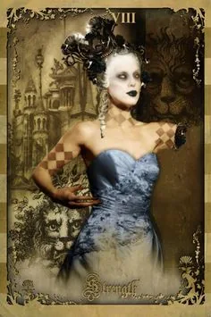 The Moon card from The Black Ibis Tarot