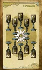 The Black Ibis Tarot Review 4 Ten Chalices and White Flower card from The Black Ibis Tarot deck