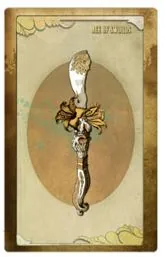 Ace of Blades card from The Black Ibis Tarot