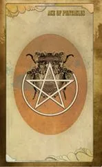 The Black Ibis Tarot Review 5 Single Pentacle Seal card from The Black Ibis Tarot deck