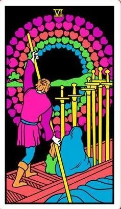 Black Light Tarot Review 13 Five of Swords card from Black Light Tarot