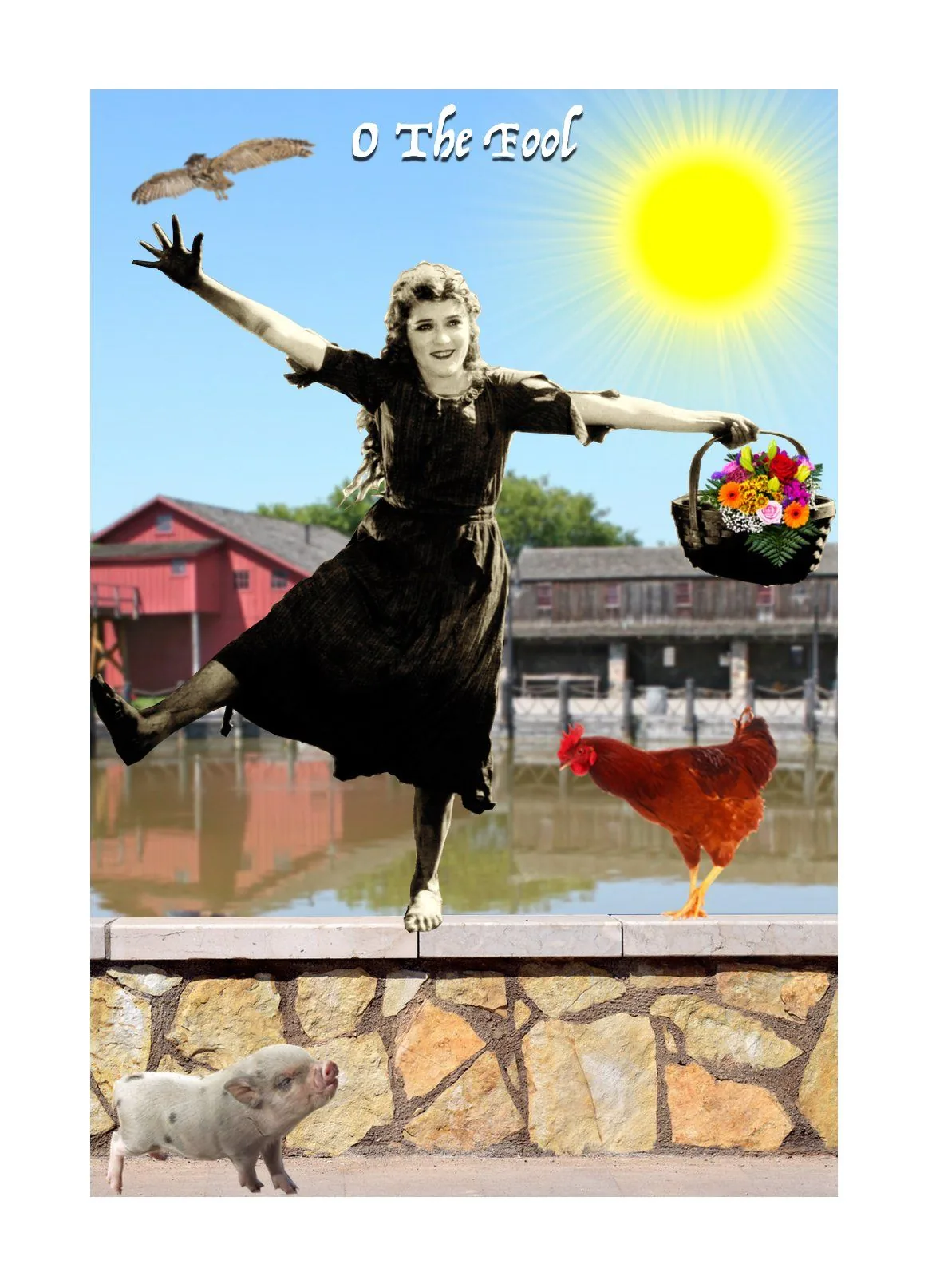 The Fool card from the Blood, Bread & Roses Tarot deck