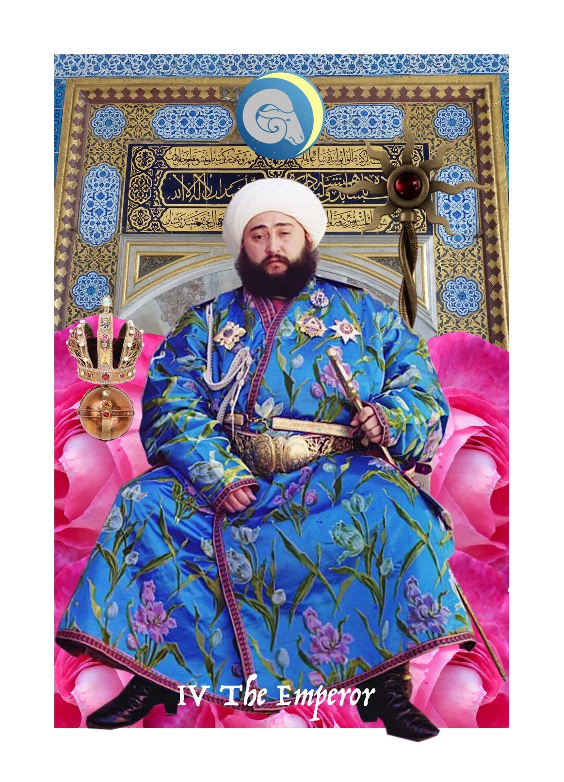 The Emperor card from the Blood, Bread & Roses Tarot deck