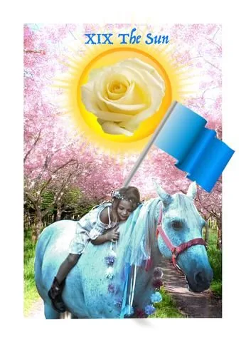 The Sun card from the Blood, Bread & Roses Tarot deck