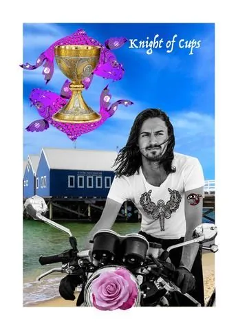 Knight of Cups card from the Blood, Bread & Roses Tarot deck