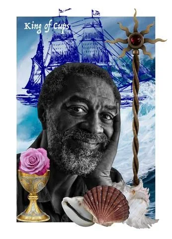 King of Cups card from the Blood, Bread & Roses Tarot deck