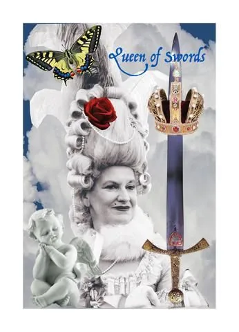 Queen of Swords card from the Blood, Bread & Roses Tarot deck