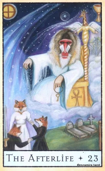The Afterlife card from the The Bohemian Animal Tarot deck
