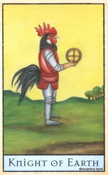 Knight of Earth card from the The Bohemian Animal Tarot deck
