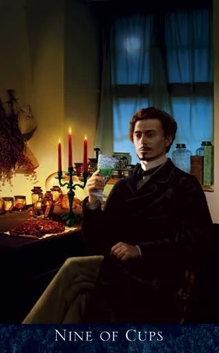 Nine of Cups from The Bohemian Gothic Tarot deck