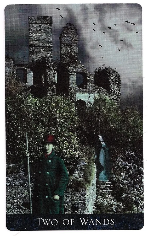Two of Wands from The Bohemian Gothic Tarot deck