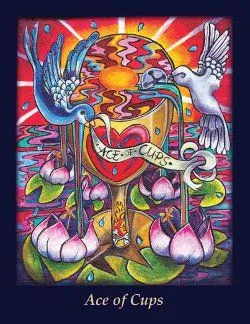 Ace of Cups from the Bonefire Tarot deck