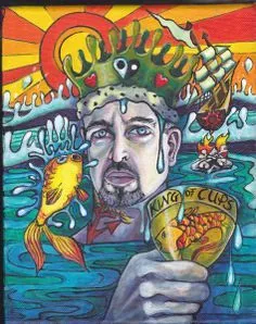King of Cups from the Bonefire Tarot deck