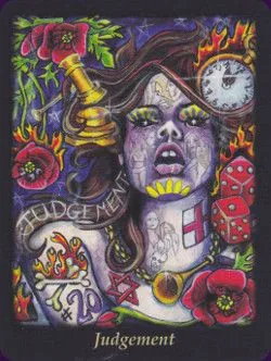 Judgement from the Bonefire Tarot deck
