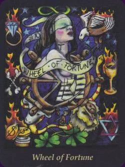 Wheel of Fortune from the Bonefire Tarot deck