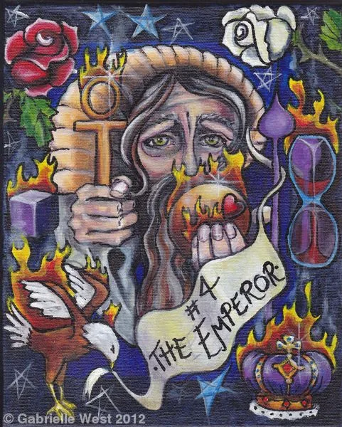 The Emperor from the Bonefire Tarot deck