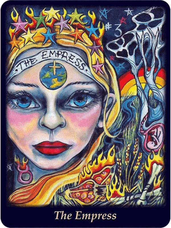 The Empress from the Bonefire Tarot deck