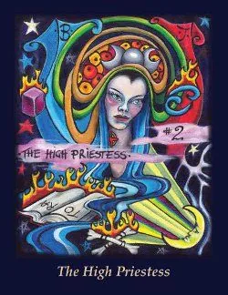 The High Priestess from the Bonefire Tarot deck