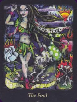 The Fool from the Bonefire Tarot deck