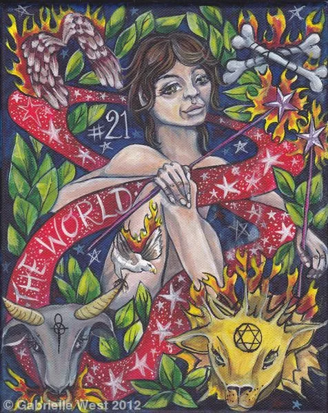 Bonefire Tarot card 47 card from the Bonefire Tarot deck