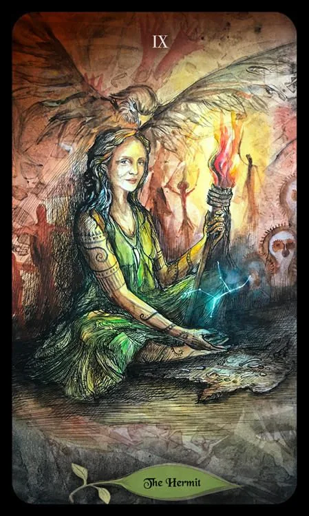 Strength card from the Bonestone Earthflesh Tarot deck