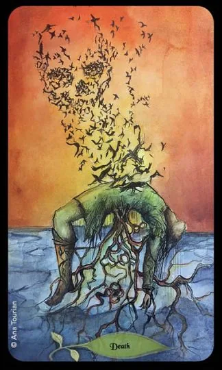 Justice card from the Bonestone Earthflesh Tarot deck