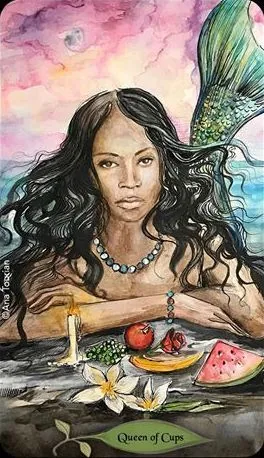 Eight of Cups card from the Bonestone Earthflesh Tarot deck