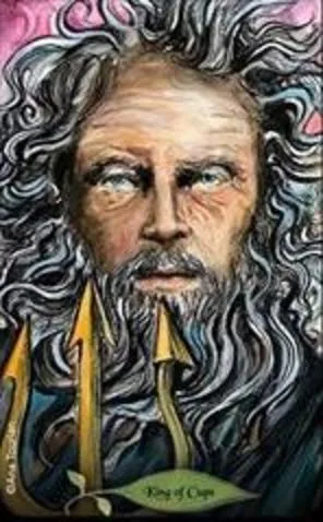 Page of Cups card from the Bonestone Earthflesh Tarot deck