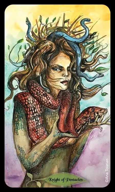 Ace of Pentacles card from the Bonestone Earthflesh Tarot deck